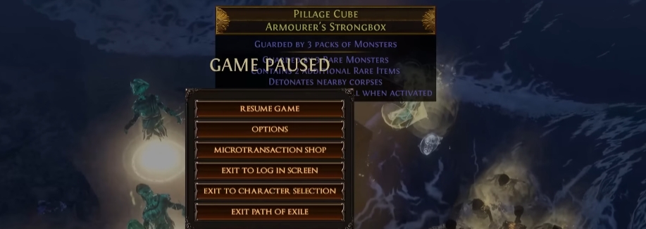 poe paused features in secret of the atlas